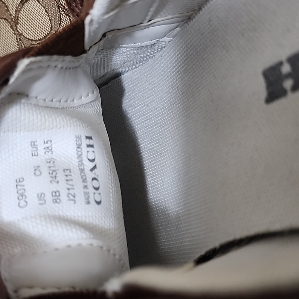 Coach 8B Size Brown Slip-On Athletic Shoes - Picture 10 of 10